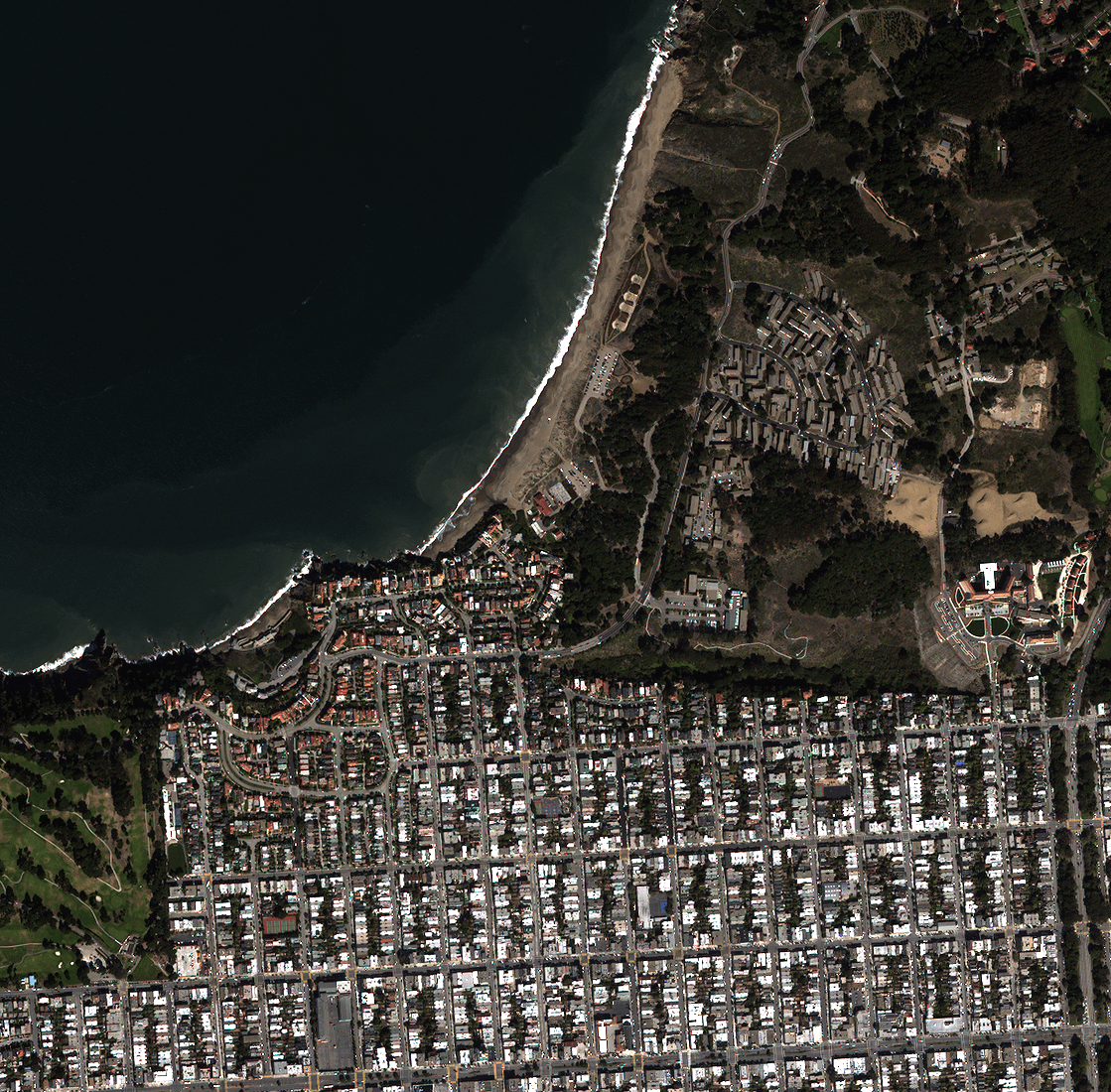 شکل 2. تصویر موزاییک شده چهار تصویر قبلی - کدهای پایتون موزاییک تصاویر ماهواره ای | کدهای پایتون برای موزاییک کردن تصاویر ماهواره ای